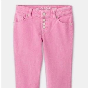 NEW Cat and Jack Girls button fly cord skinny jeans 10